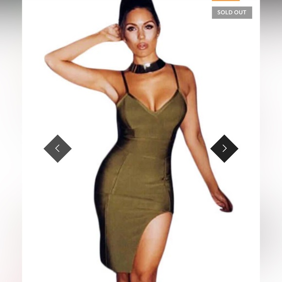 Tight Olive Dress 🫒 - Picture 4 of 7